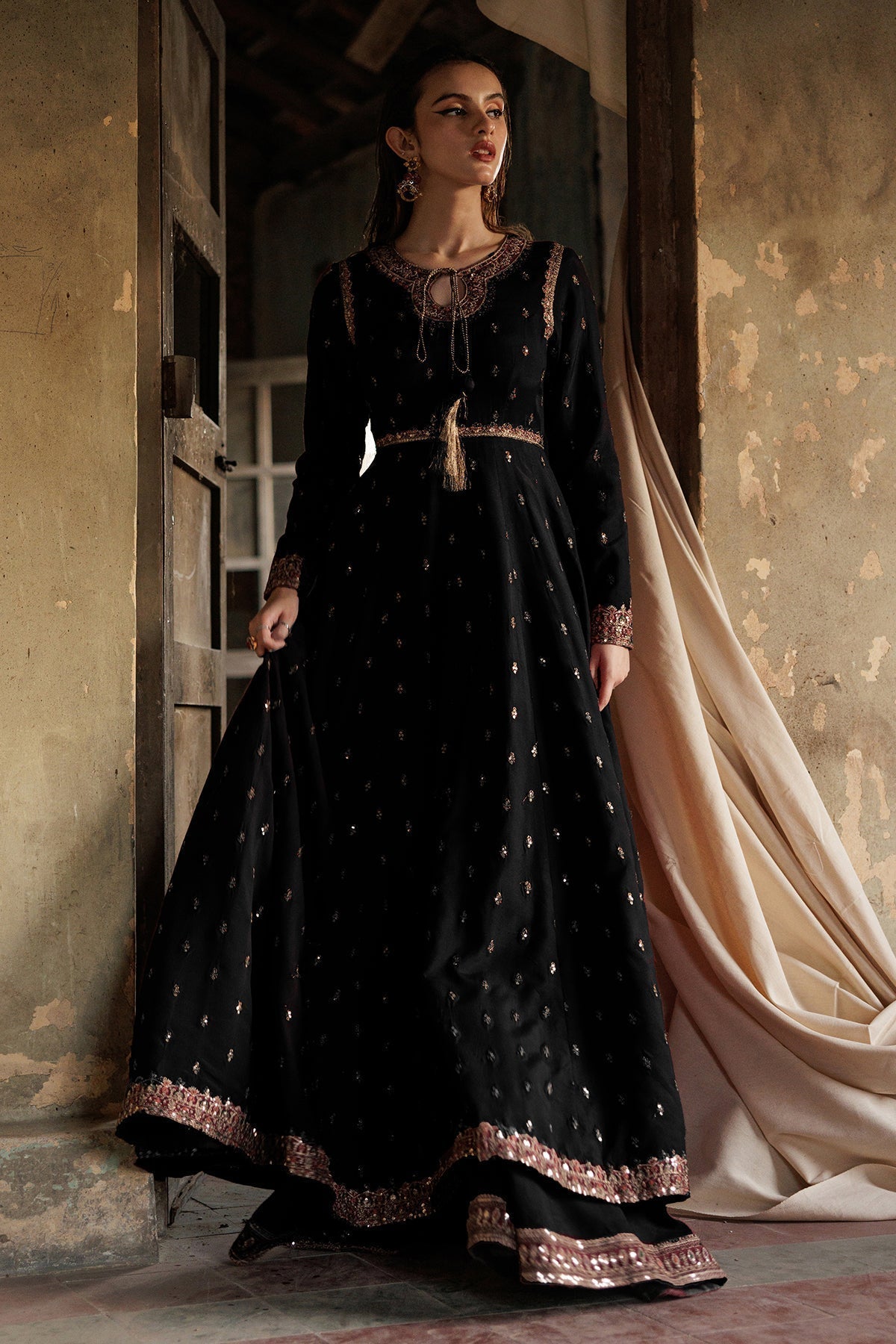 Charizma | Statement Dresses | CMA-4-088 S Black Raw Silk