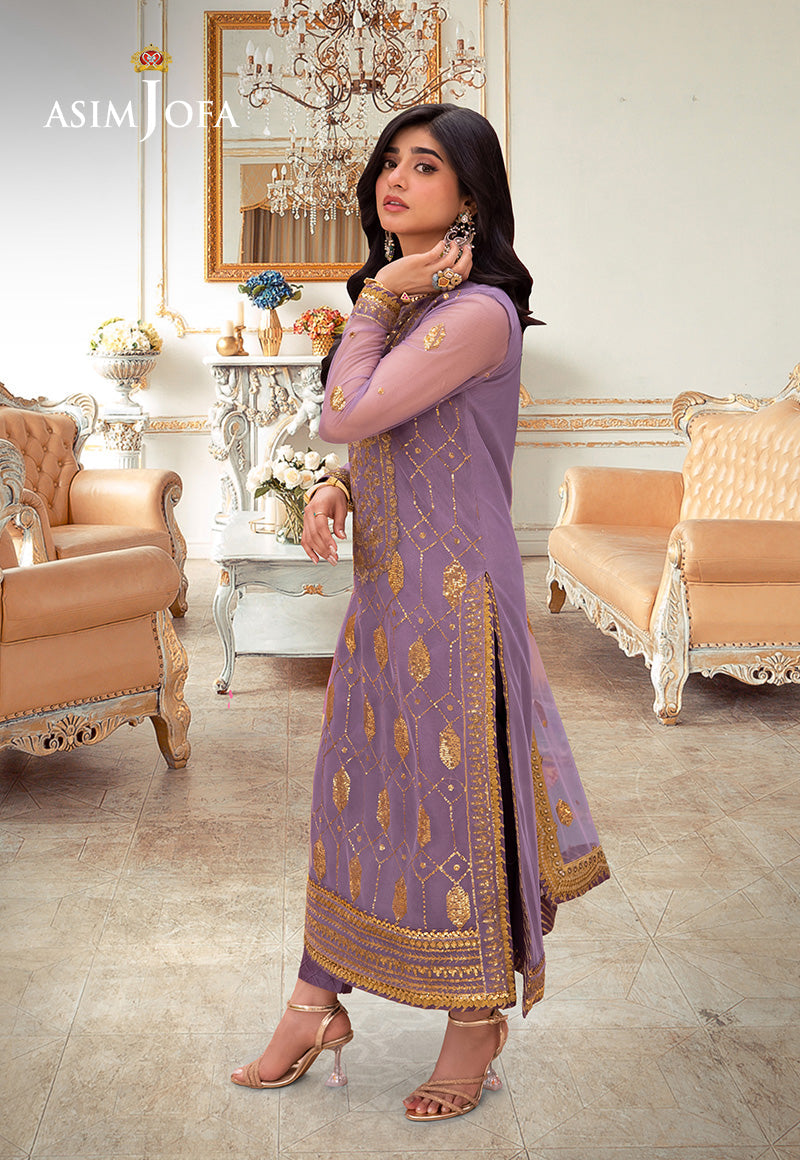Asim Jofa | festive luxe | AJEM-02 S Lilac Net