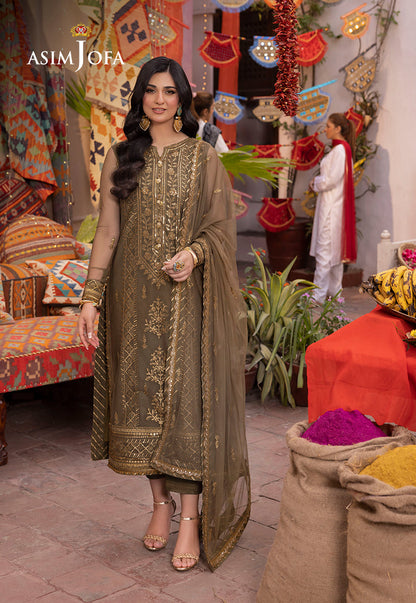 Asim Jofa | Pyaar Diyan Gallan Formals | AJEM-05 - Pakistani Designer Dress - by Asim Jofa | Type: Formal - 100% Original at Saira Sultan