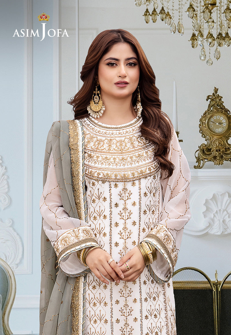 Asim Jofa | festive luxe | AJCF-17 M White Chiffon