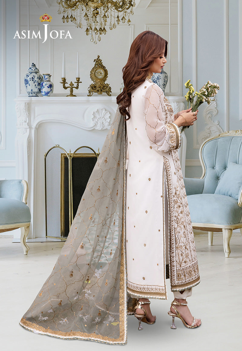 Asim Jofa | festive luxe | AJCF-17 S White Chiffon
