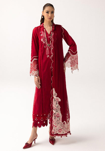 Qalamkar | Basic Pret 25 | KT-02 Jeem XS Maroon Lawn