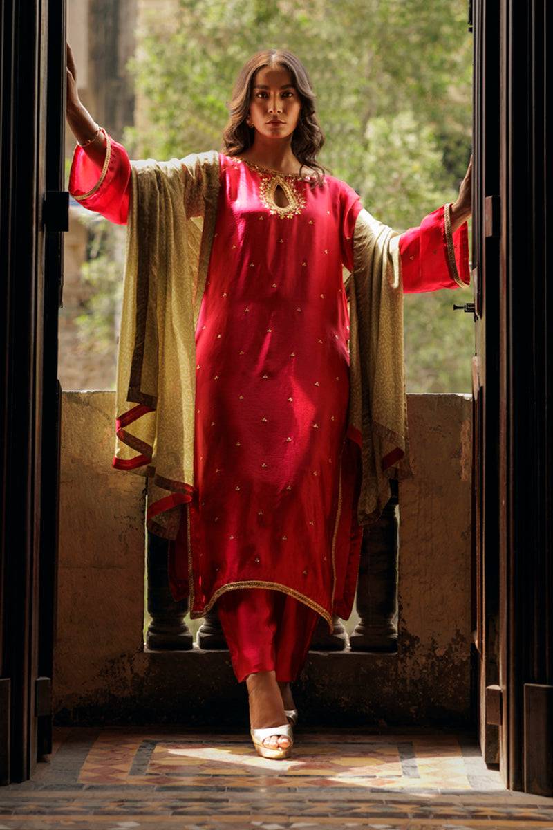 The Pink Tree Company | Yaadish Bakhair | Gul-e-Dhani - Pakistani Designer Dress - by The Pink Tree Company - Type : Ladies Clothes - 100% Original at Saira Sultan