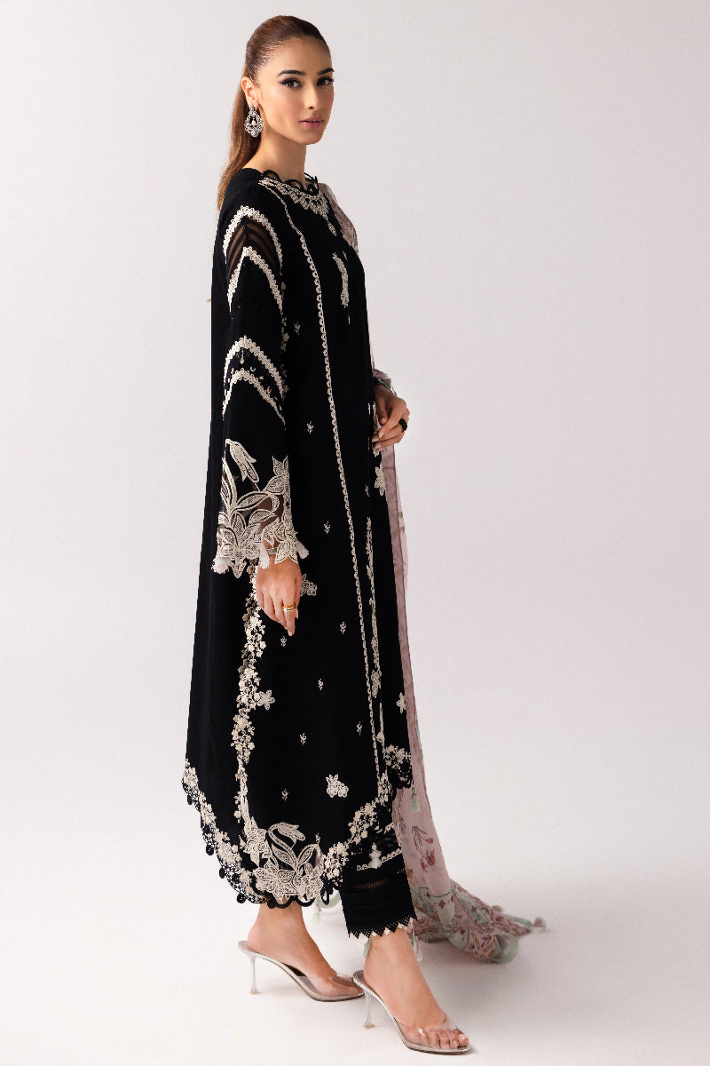Qalamkar | Basic Pret 25 | KT-07 Mahira S Black Lawn