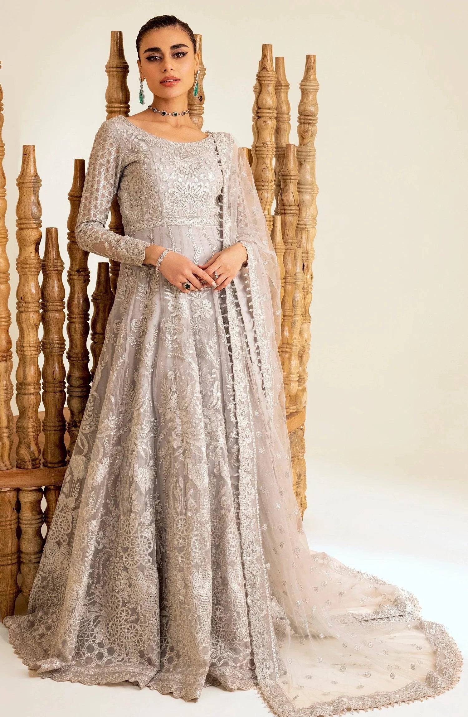 Maryum N Maria | The Brides 23 | Silver Thorn (MS23-535) - Pakistani Designer Dress - by Maryum N Maria | Type: Bridal - 100% Original at Saira Sultan