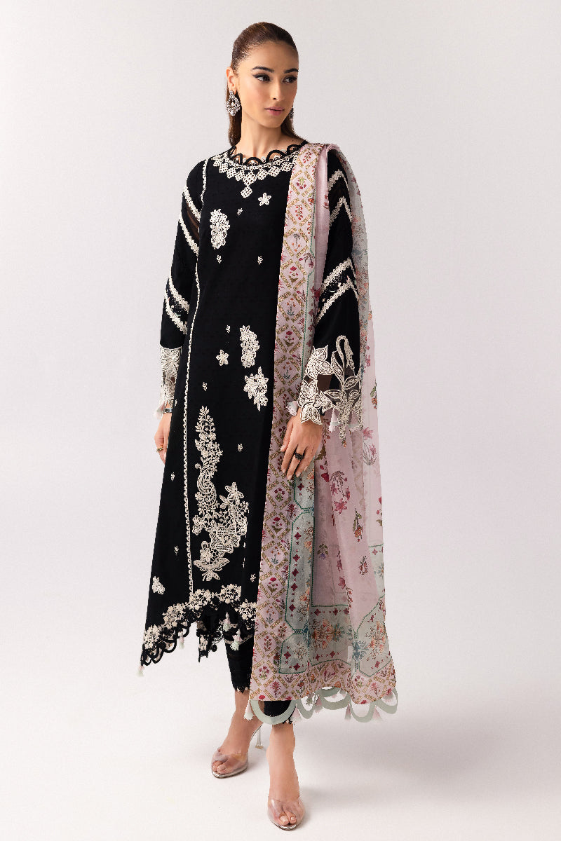 Qalamkar | Basic Pret 25 | KT-07 Mahira XS Black Lawn