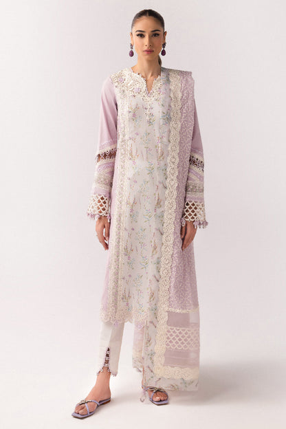 Qalamkar | Basic Pret 25 | KT-06 Zarina XS Soft Lilac Lawn