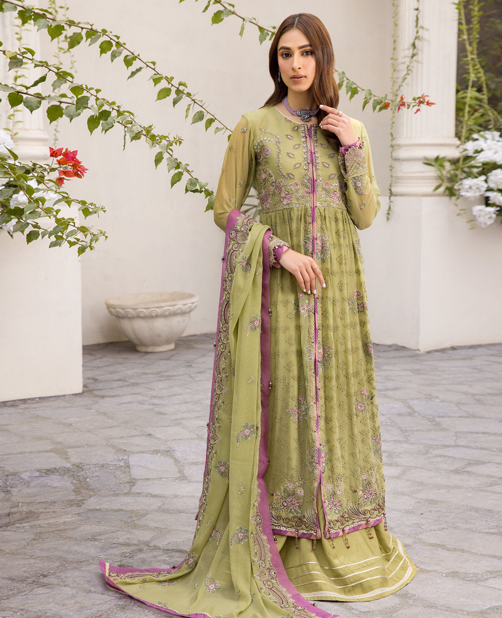Xenia Formals | Raahi Luxury Formals | FUSEELAH - Pakistani Designer Dress - by Xenia Formals | Type: Formal - 100% Original at Saira Sultan