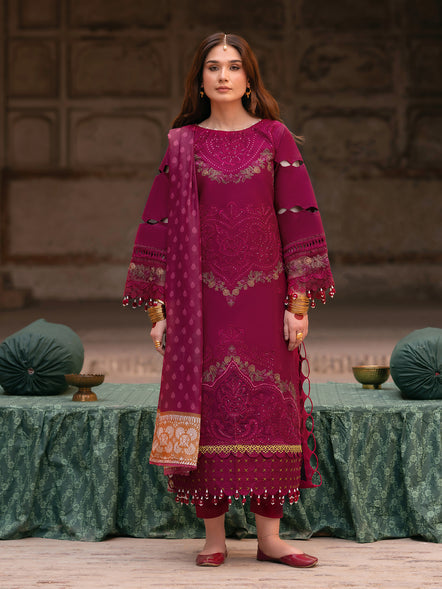 Parishay | Matsani Luxury Lawn 25 | MI - 01 XS Magenta Lawn