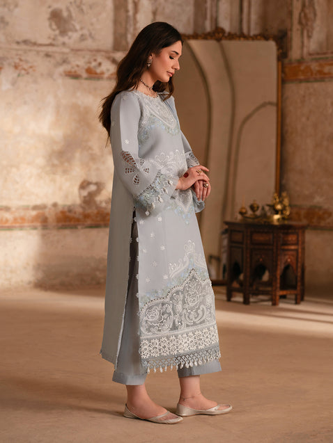 Parishay | Matsani Luxury Lawn 25 | MI - 02 Custom Size Gray Lawn