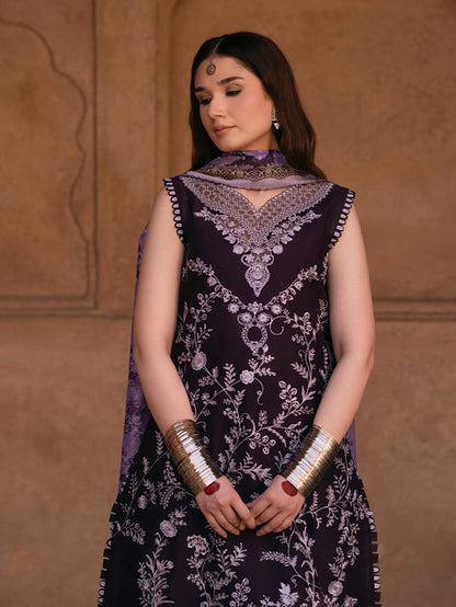 Parishay | Matsani Luxury Lawn 25 | MI - 03 L Deep Purple Lawn