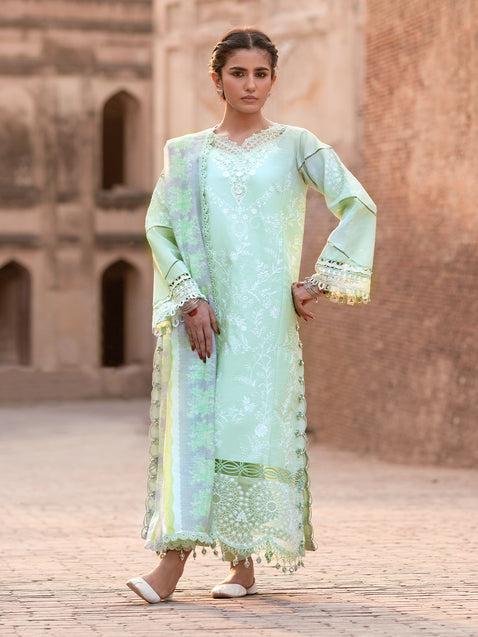 Parishay | Matsani Luxury Lawn 25 | MI - 04 XS Mint Lawn
