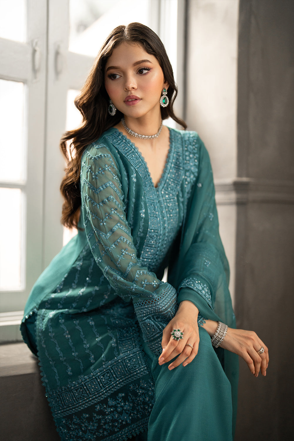 Azure | Ensembles | Minted Sage - Pakistani Designer Dress - by Azure - Type : Ladies Clothes - 100% Original at Saira Sultan