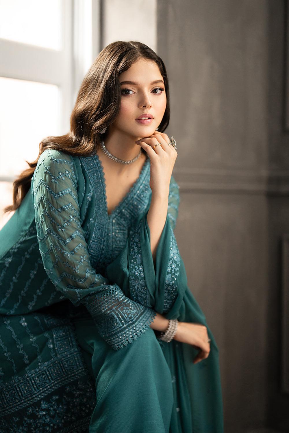 Azure | Ensembles | Minted Sage - Pakistani Designer Dress - by Azure - Type : Ladies Clothes - 100% Original at Saira Sultan