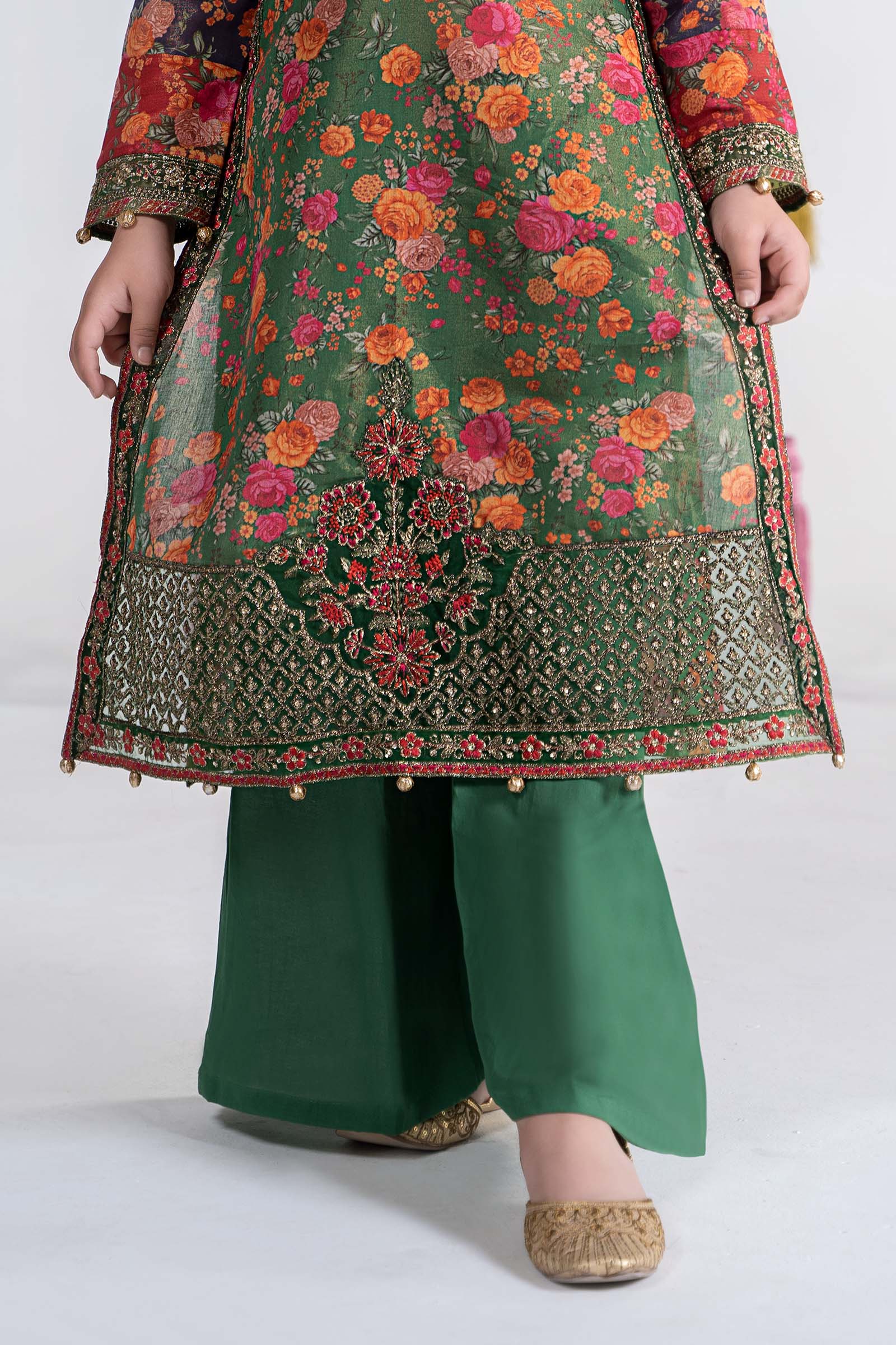 Maria B | 3 Piece Printed Cotton Masoori Suit | MKD-EA24-04 12-Oct Green