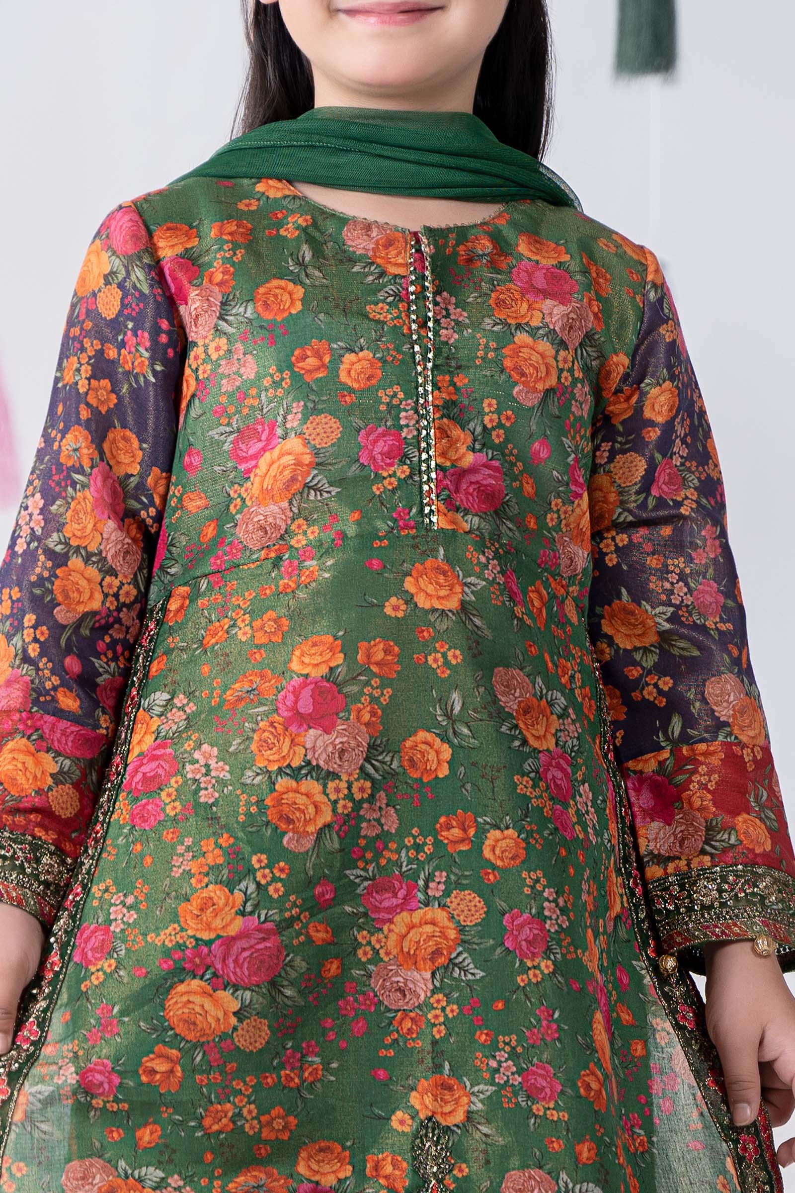 Maria B | 3 Piece Printed Cotton Masoori Suit | MKD-EA24-04 10-Aug Green