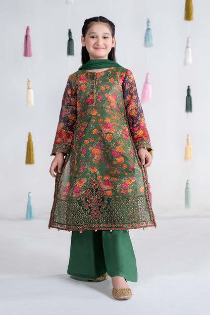 Maria B | 3 Piece Printed Cotton Masoori Suit | MKD-EA24-04 4-Feb Green