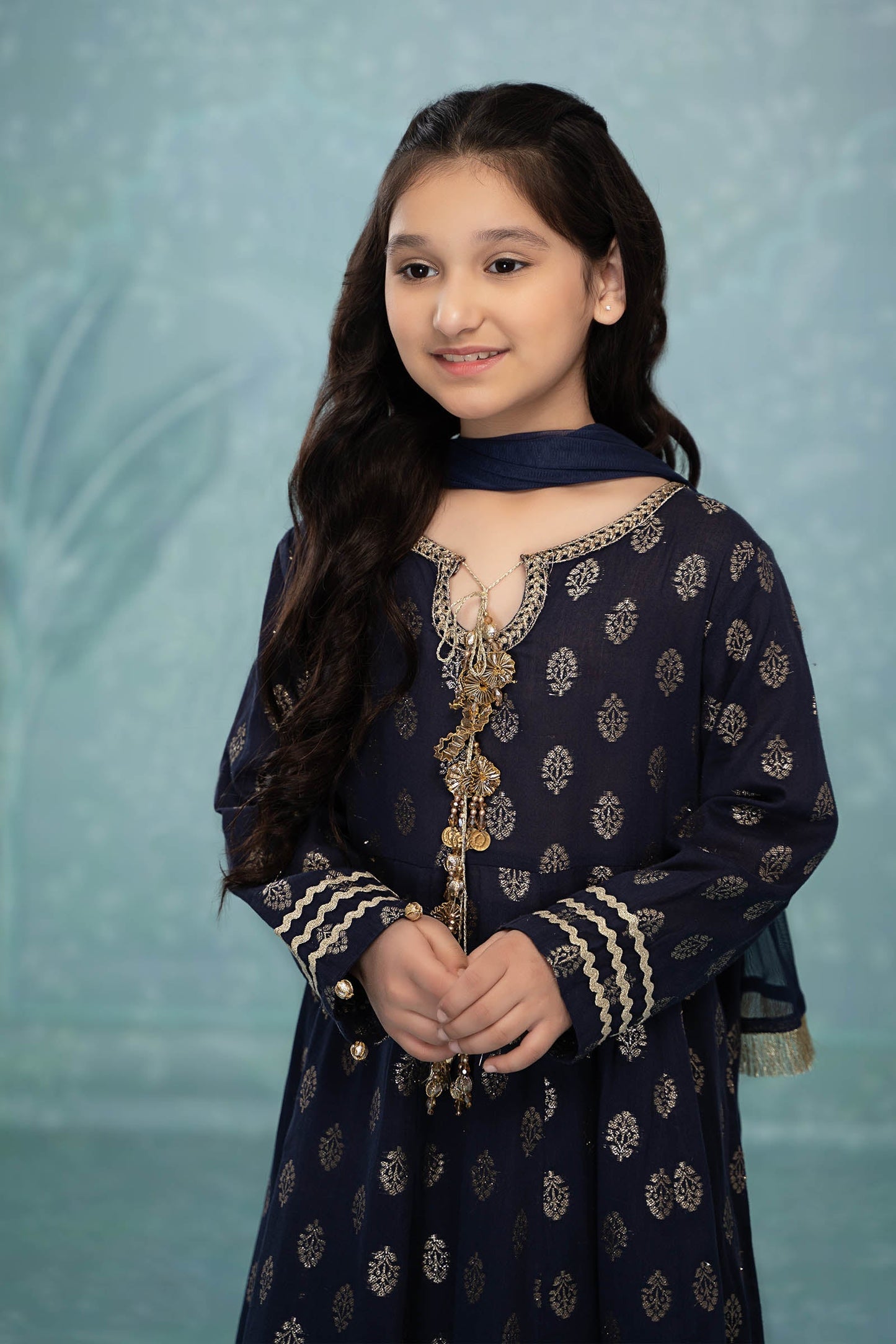 Maria B | 3 Piece Embroidered Suit | MKD-EF23-31R1 6-Apr Blue