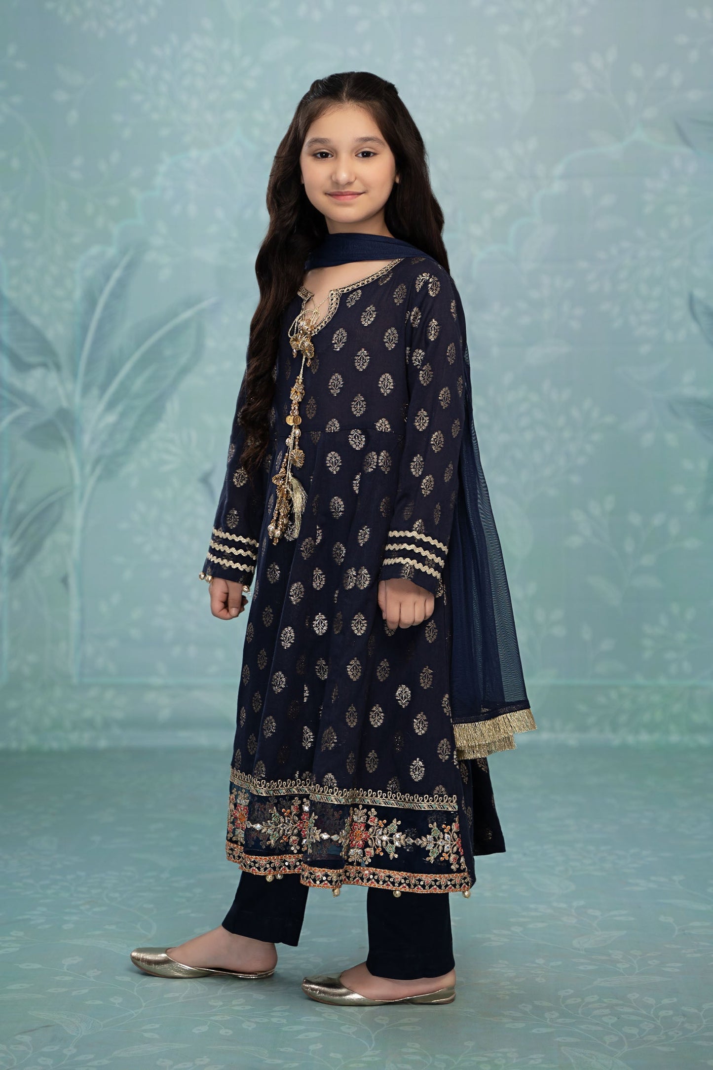 Maria B | 3 Piece Embroidered Suit | MKD-EF23-31R1 8-Jun Blue