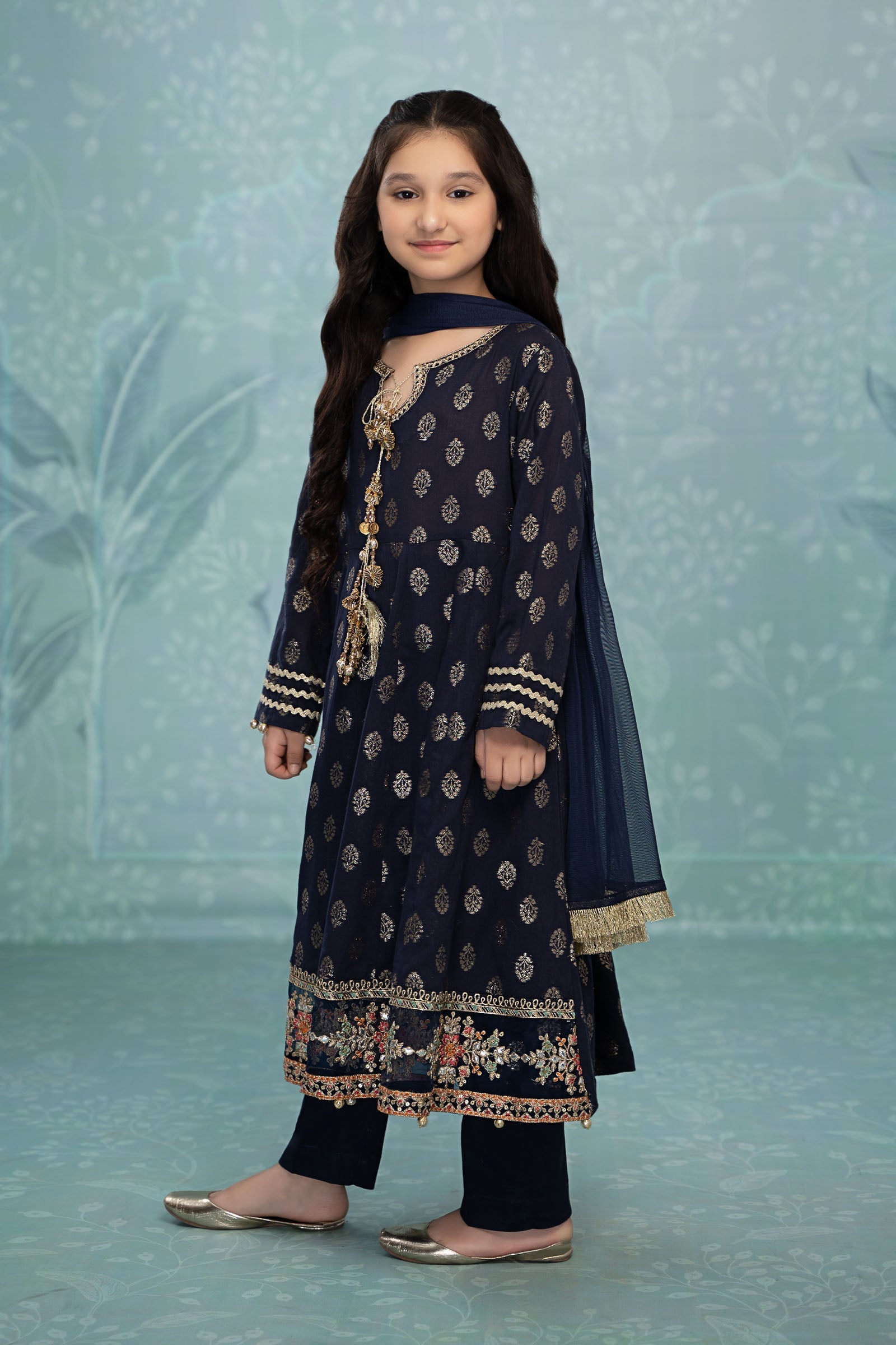 Maria B | 3 Piece Embroidered Suit | MKD-EF23-31R1 8-Jun Blue