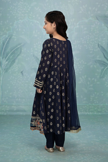 Maria B | 3 Piece Embroidered Suit | MKD-EF23-31R1 10-Aug Blue