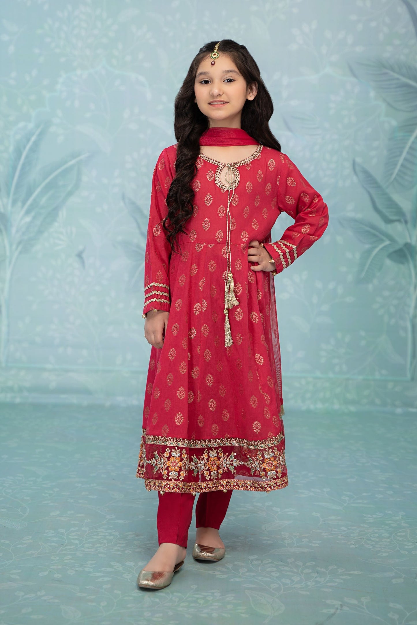 Maria B | 3 Piece Embroidered Suit | MKD-EF23-31R1 4-Feb Pink