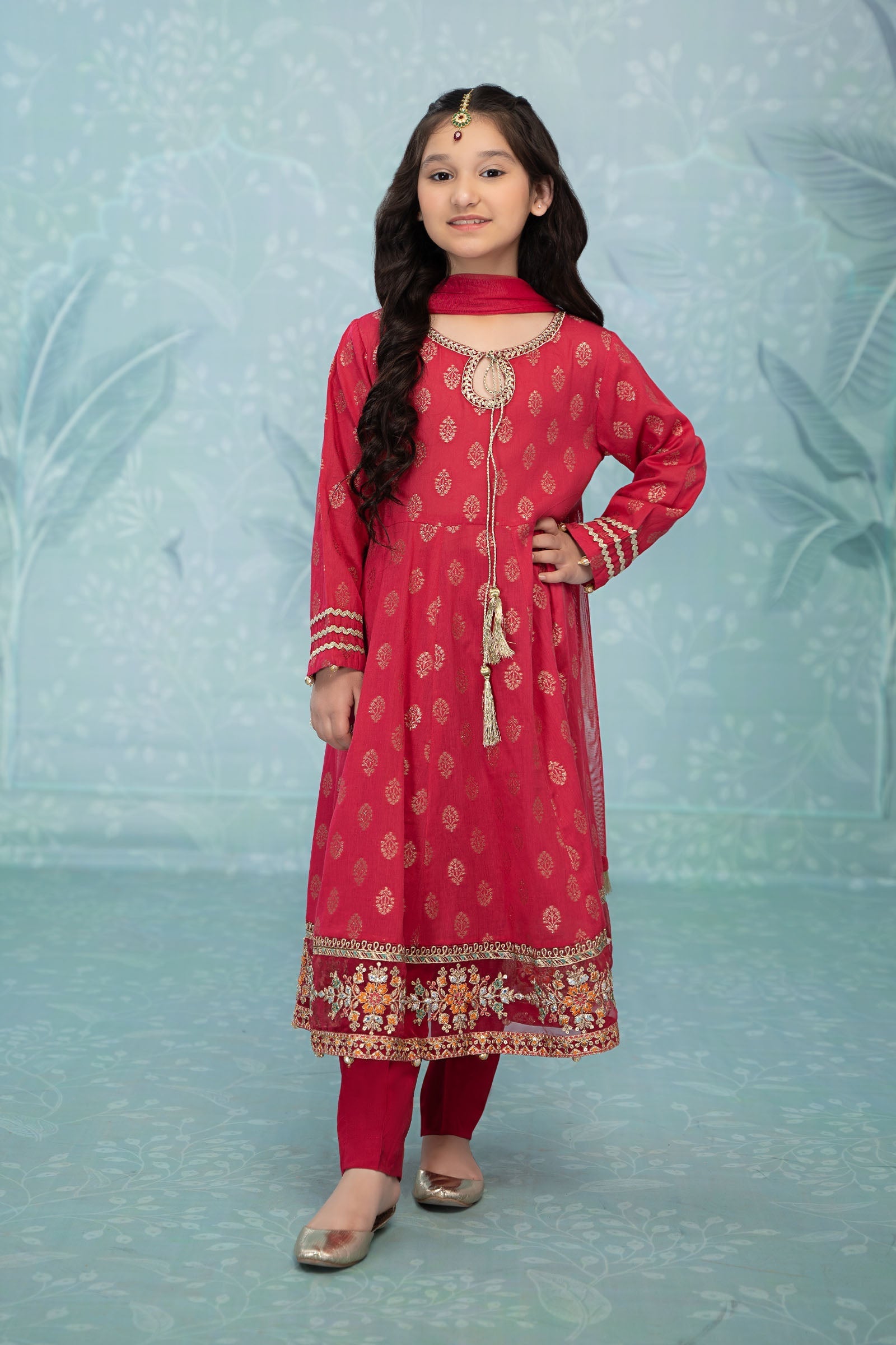 Maria B | 3 Piece Embroidered Suit | MKD-EF23-31R1 4-Feb Pink