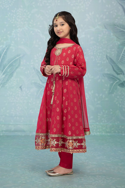 Maria B | 3 Piece Embroidered Suit | MKD-EF23-31R1 8-Jun Pink