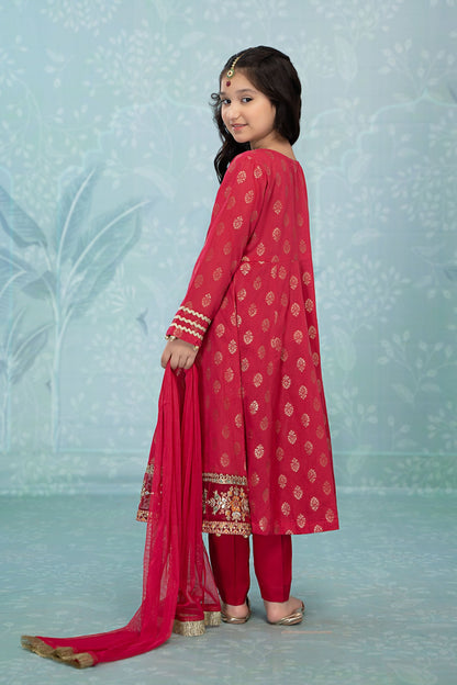 Maria B | 3 Piece Embroidered Suit | MKD-EF23-31R1 12-Oct Pink
