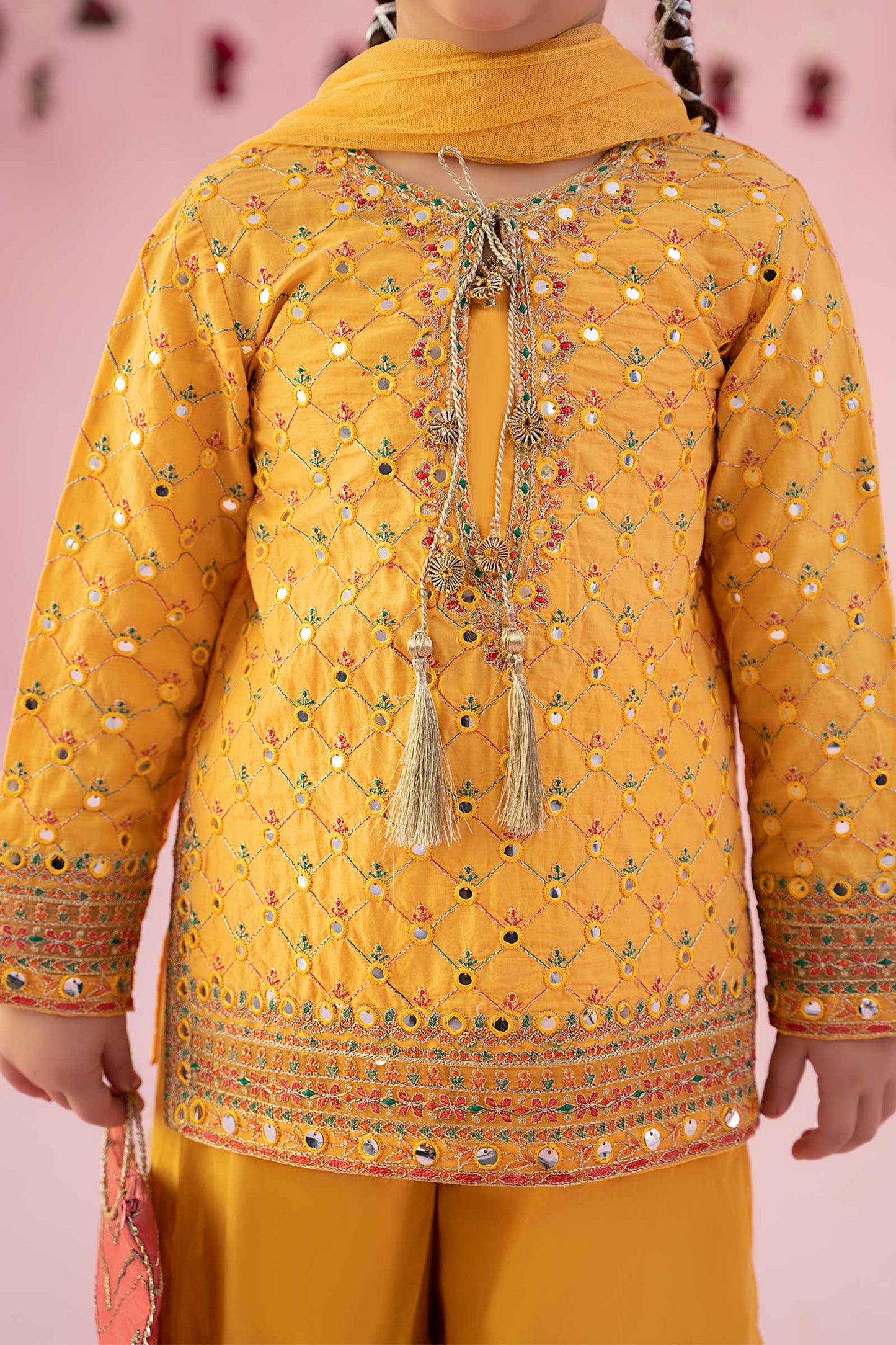 Maria B | 3 Piece Embroidered Lawn Suit | MKD-EF24-09 10-Aug Yellow