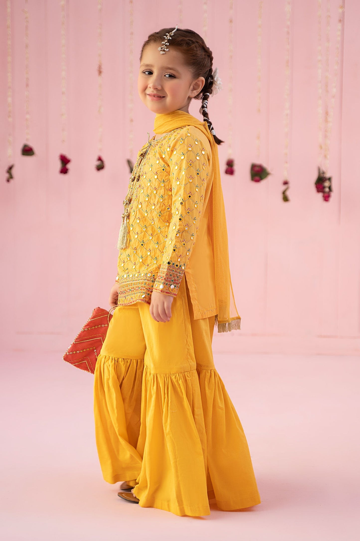 Maria B | 3 Piece Embroidered Lawn Suit | MKD-EF24-09 12-Oct Yellow