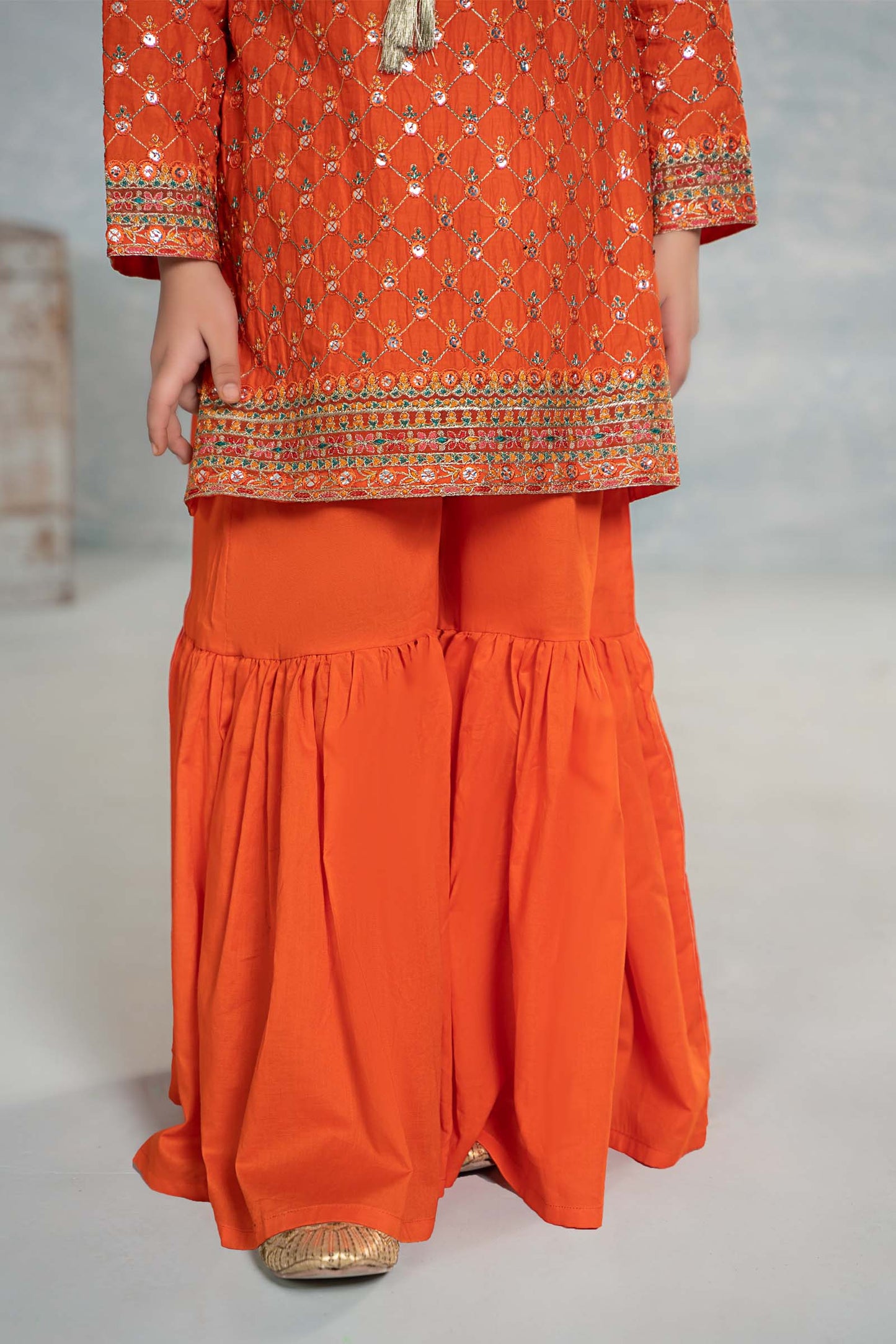 Maria B | 3 Piece Embroidered Lawn Suit | MKD-EF24-09 10-Aug Orange