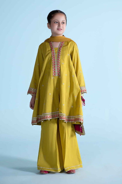 Maria B | 3 Piece Dyed Dobby Lawn Suit | MKD-EA24-10 4-Feb Green