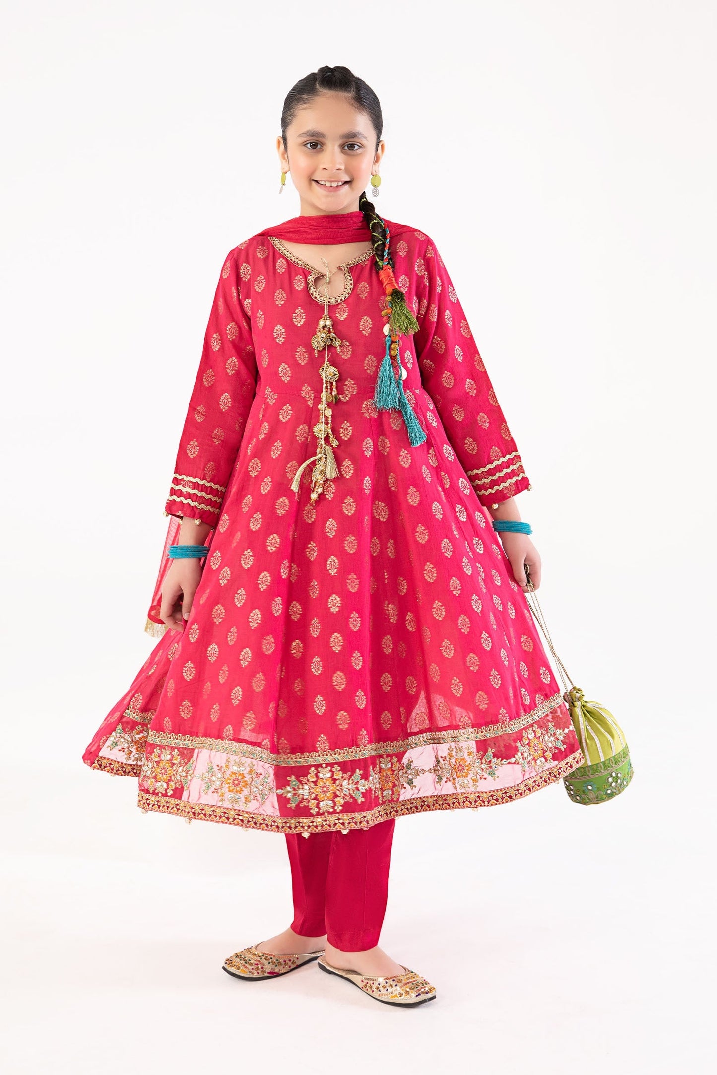 Maria B | 3 Piece Embroidered Suit | MKD-EF23-31R1 10-Aug Pink