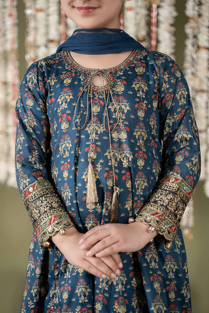 Maria B | 3 Piece Embroidered Lawn Suit | MKD-EF25-05 8-Jun Blue