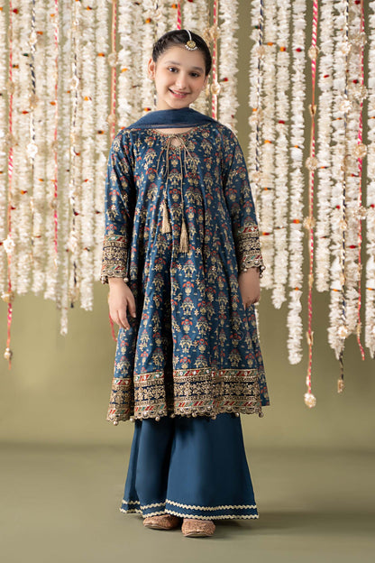 Maria B | 3 Piece Embroidered Lawn Suit | MKD-EF25-05 4-Feb Blue