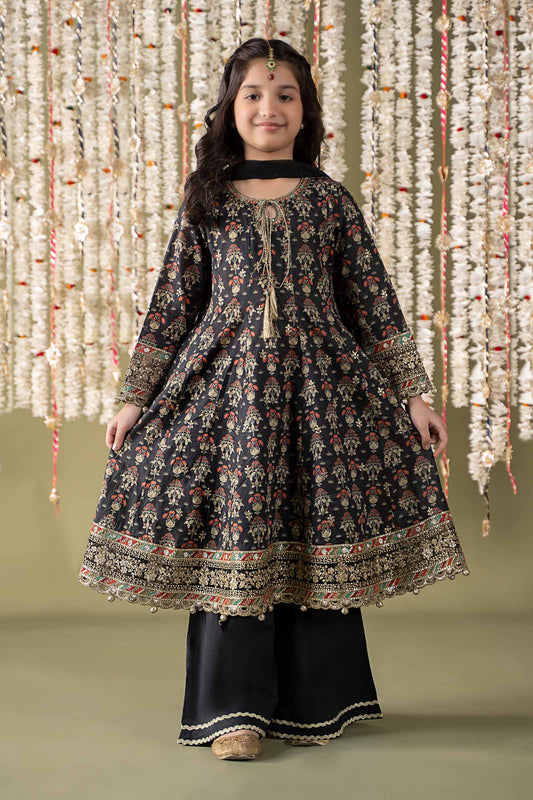 Maria B | 3 Piece Embroidered Lawn Suit | MKD-EF25-05 4-Feb Black