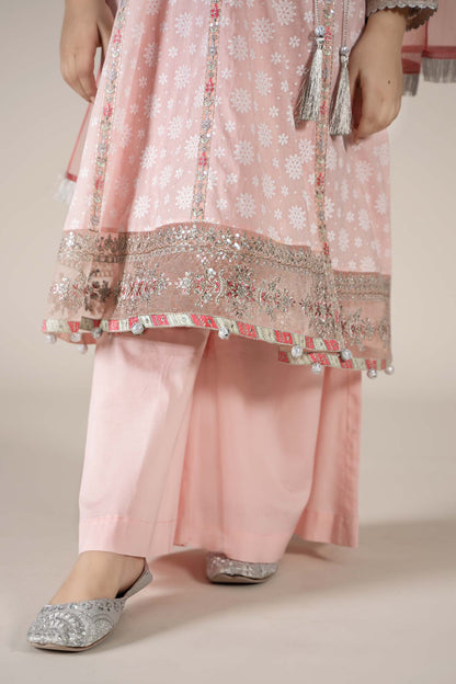 Maria B | 3 Piece Embroidered Lawn Suit | MKD-EF25-09 12-Oct Pink