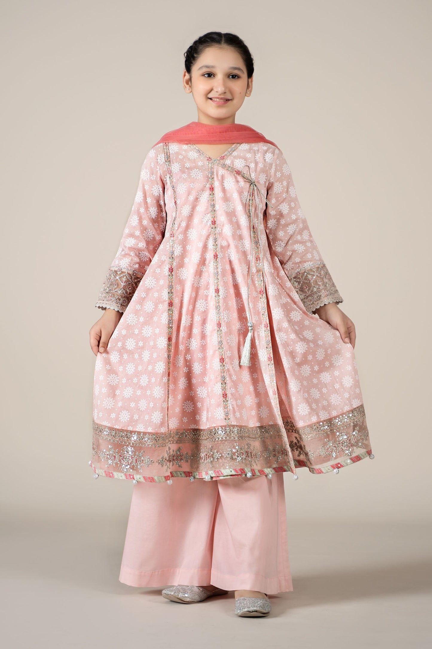 Maria B | 3 Piece Embroidered Lawn Suit | MKD-EF25-09 4-Feb Pink