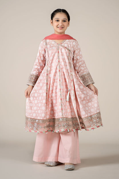 Maria B | 3 Piece Embroidered Lawn Suit | MKD-EF25-09 4-Feb Pink