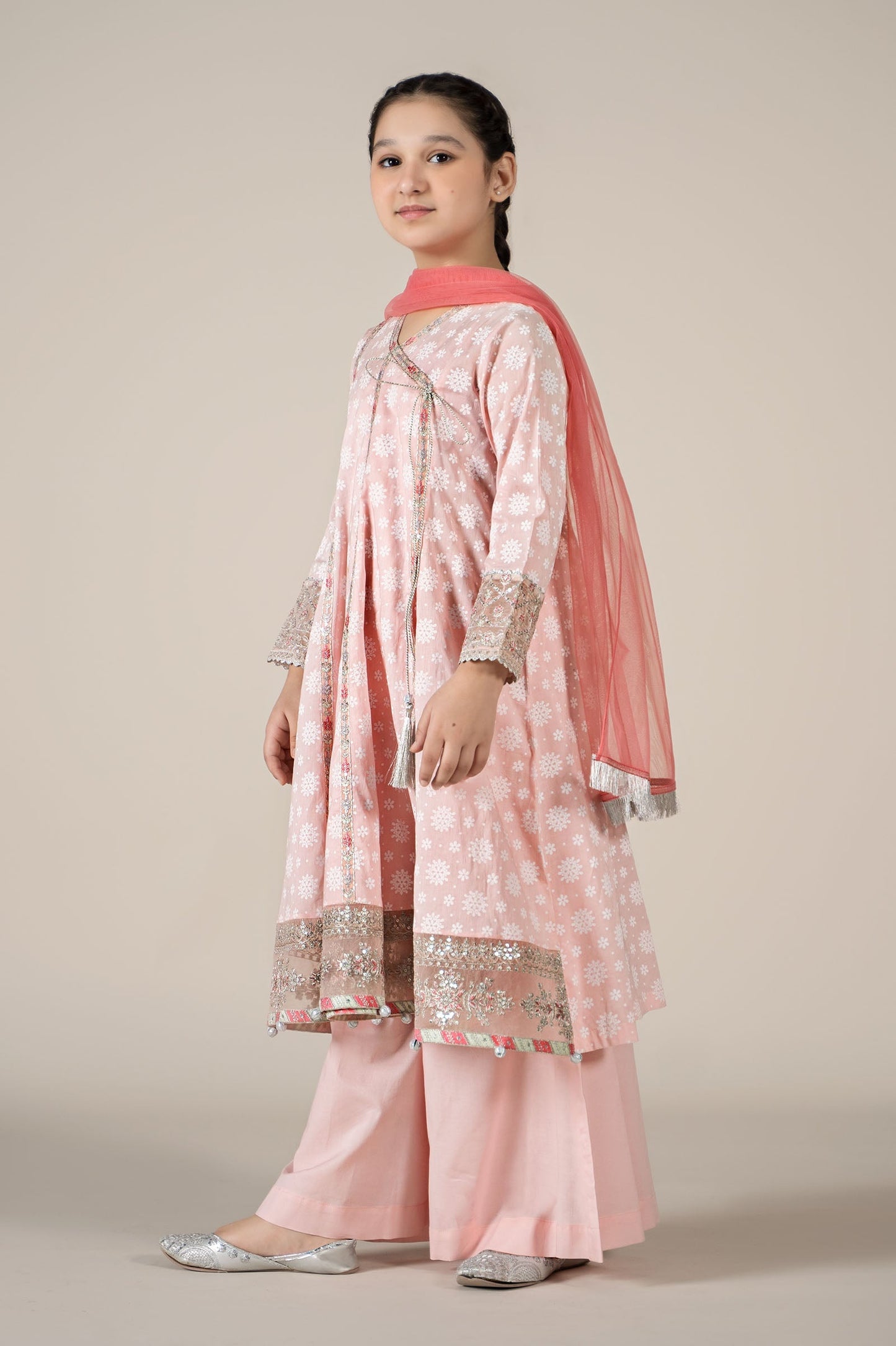 Maria B | 3 Piece Embroidered Lawn Suit | MKD-EF25-09 8-Jun Pink