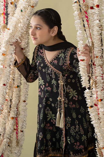 Maria B | 3 Piece Printed Lawn Suit | MKD-EF25-13 6-Apr Black
