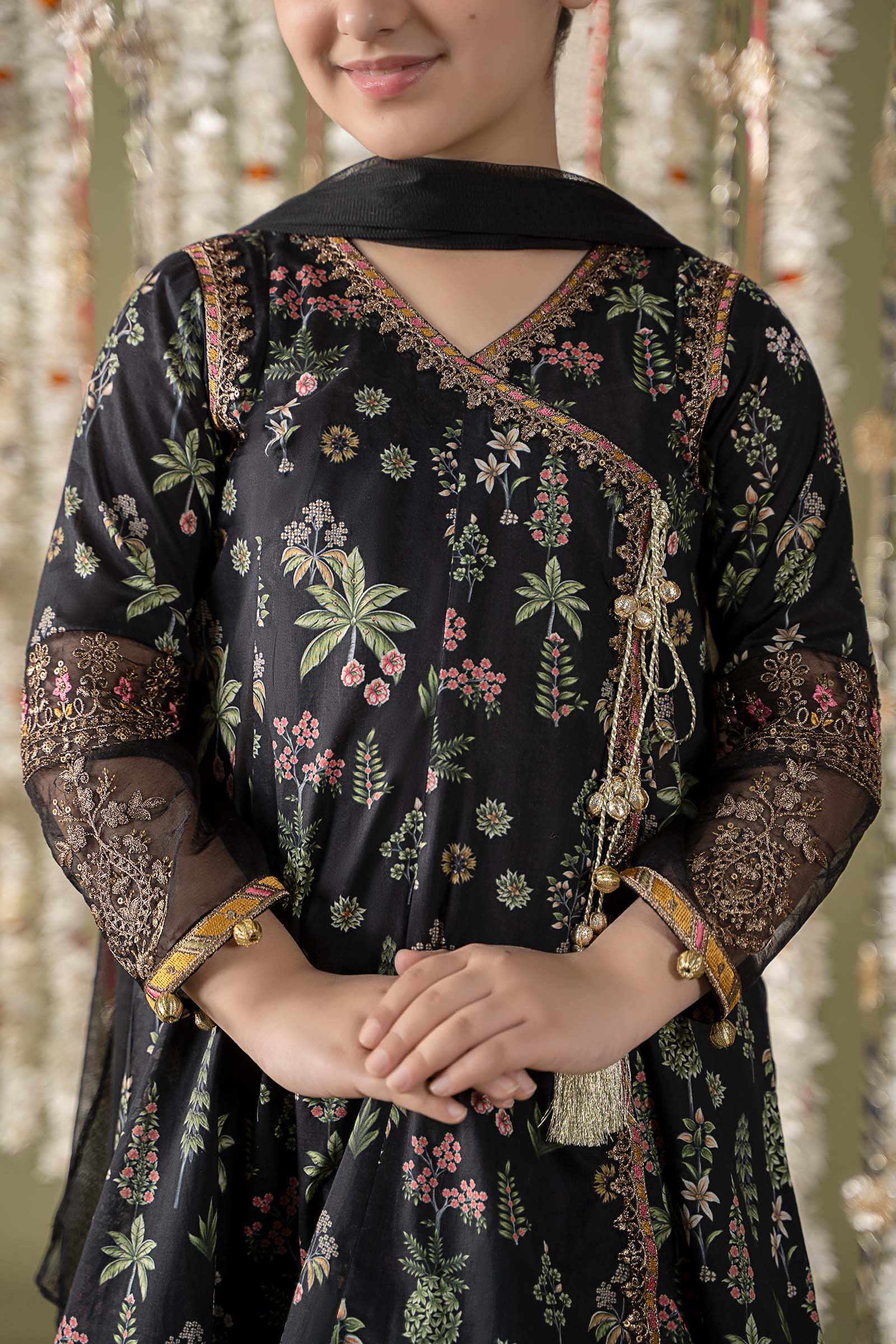 Maria B | 3 Piece Printed Lawn Suit | MKD-EF25-13 12-Oct Black