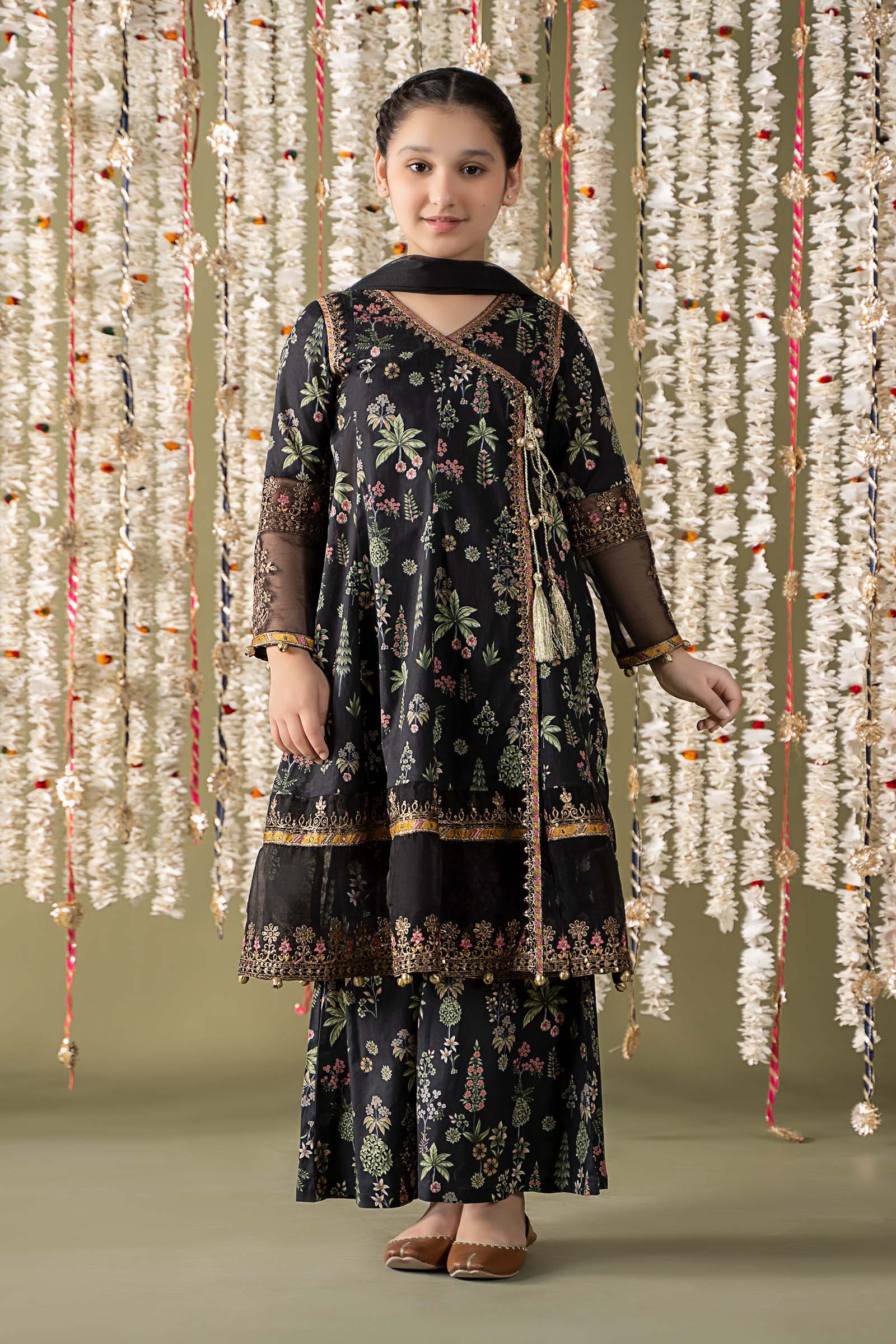Maria B | 3 Piece Printed Lawn Suit | MKD-EF25-13 4-Feb Black