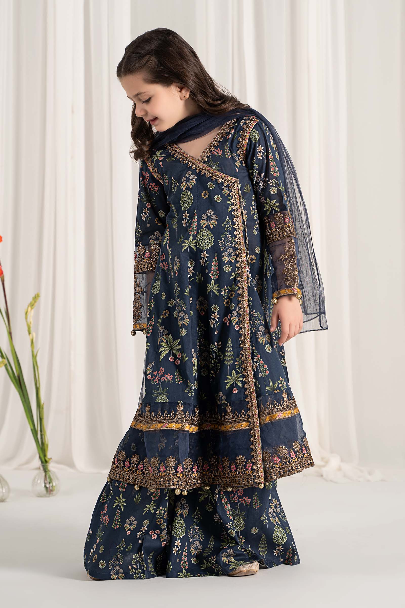 Maria B | 3 Piece Printed Lawn Suit | MKD-EF25-13 8-Jun Blue