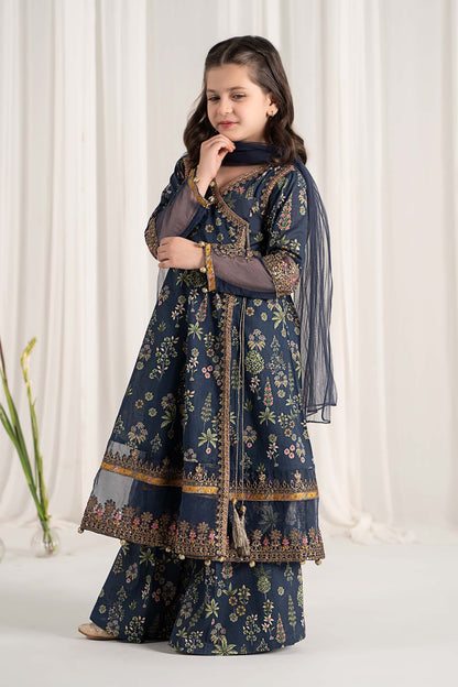 Maria B | 3 Piece Printed Lawn Suit | MKD-EF25-13 4-Feb Blue