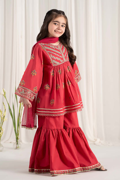 Maria B | 3 Piece Embroidered Lawn Suit | MKD-EF25-15 14-Dec Pink