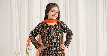 Maria B | 3 Piece Embroidered Lawn Suit | MKD-EF25-23 14-Dec Black