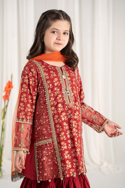 Maria B | 3 Piece Embroidered Lawn Suit | MKD-EF25-23 8-Jun Red