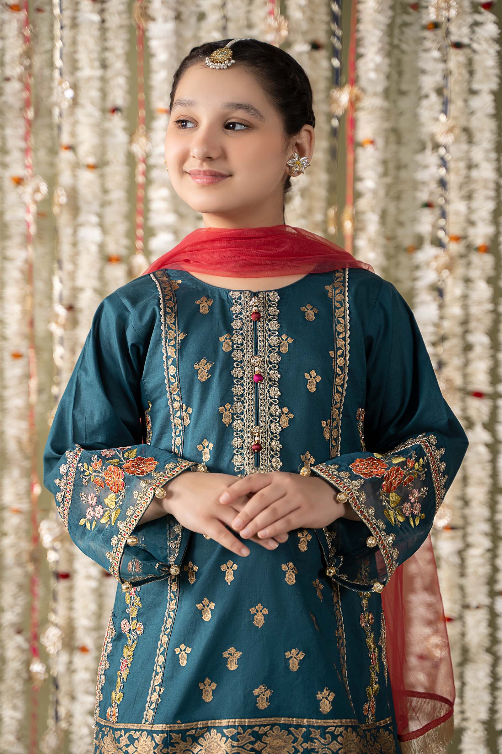 Maria B | 3 Piece Embroidered Lawn Suit | MKD-EF25-24 6-Apr Blue